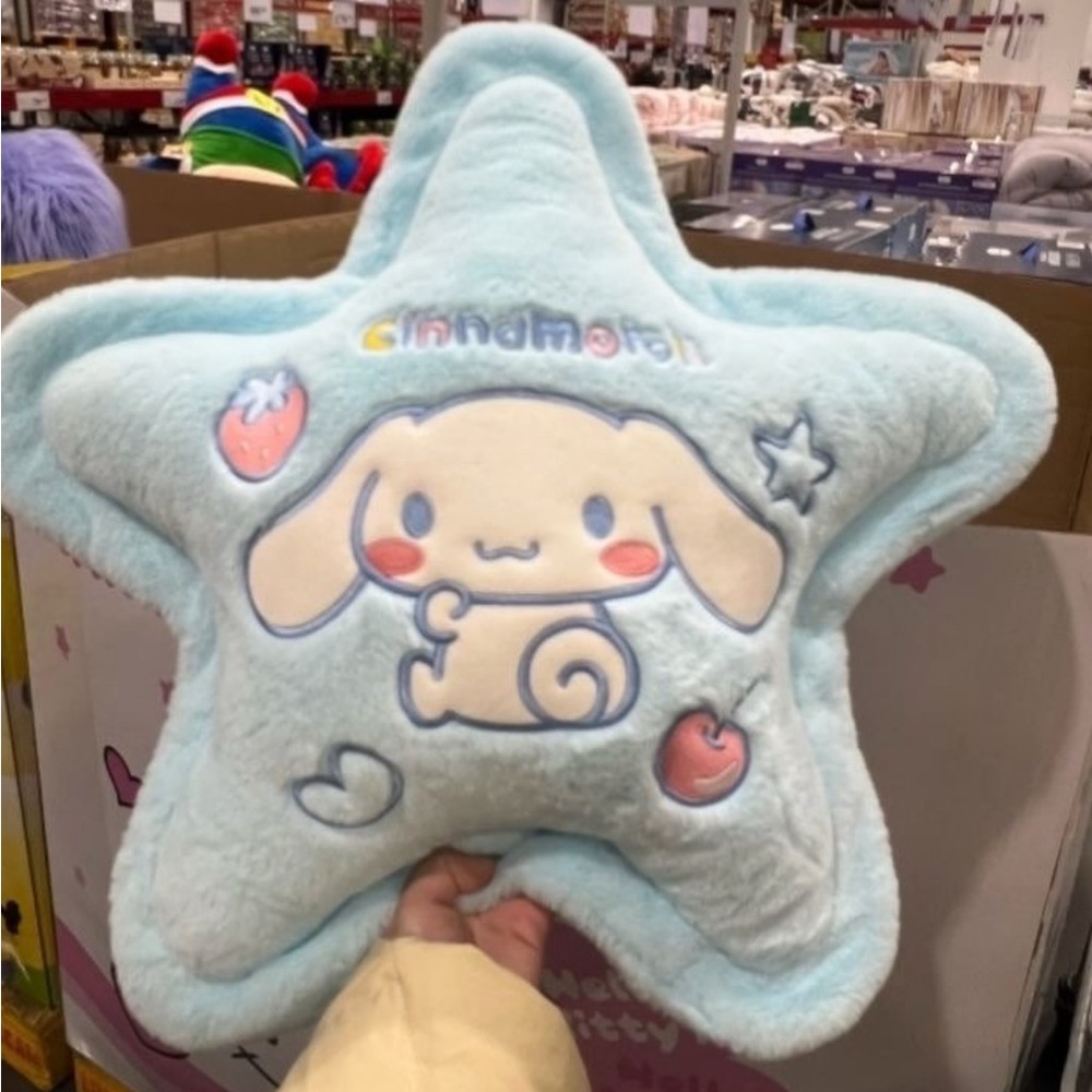 {NEW} Light Blue Star Accent Plush Pillow - Cinnamoroll